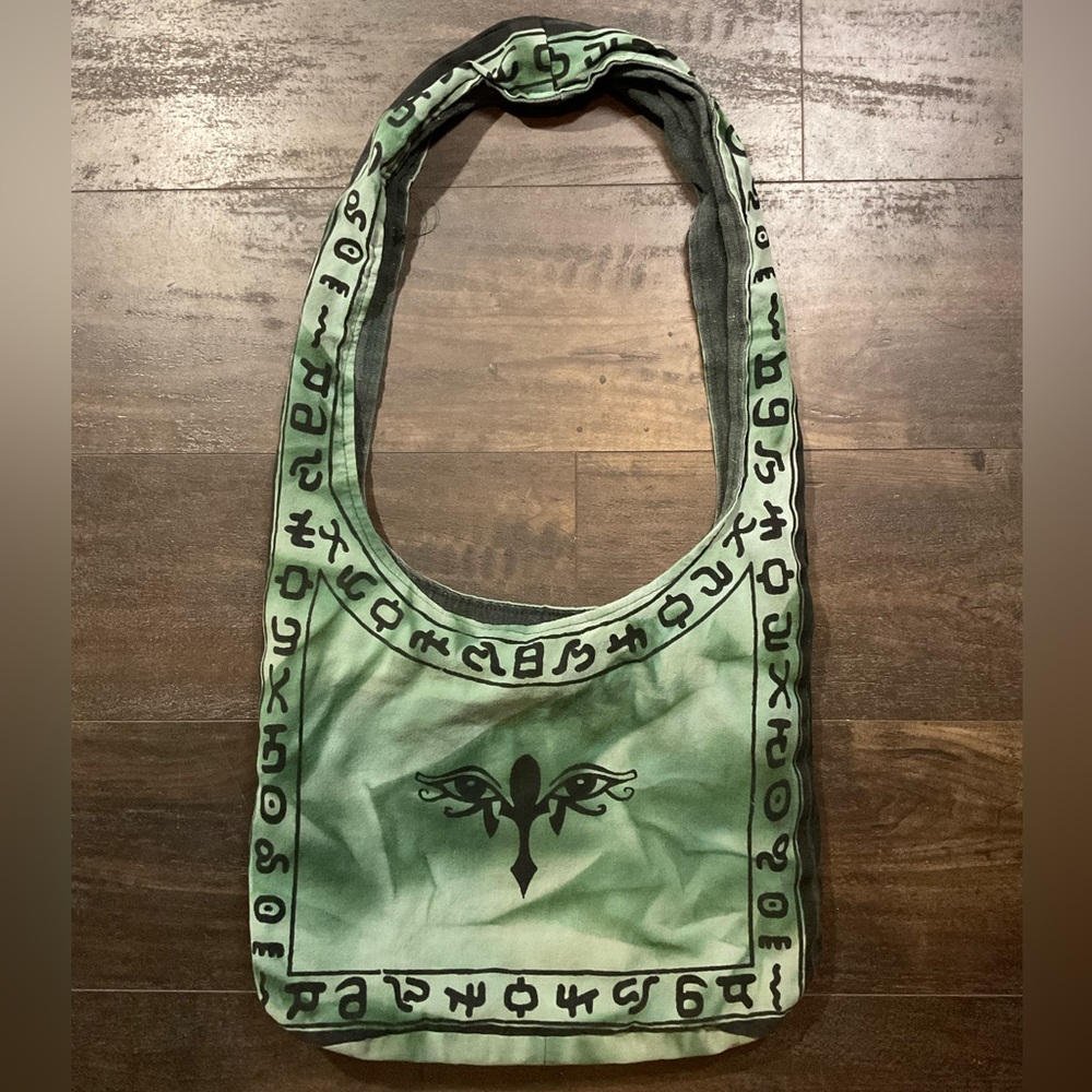 Green Tie Dye Tote Bag
